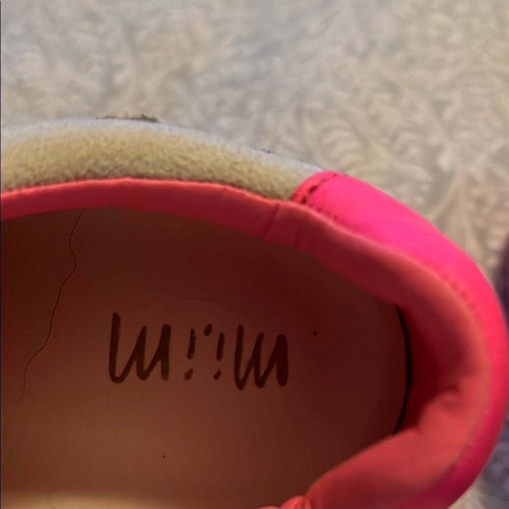 Mi.iM Gray and Pink Retro Sneakers with Chunky Sole Size 8 - Picture 4 of 5